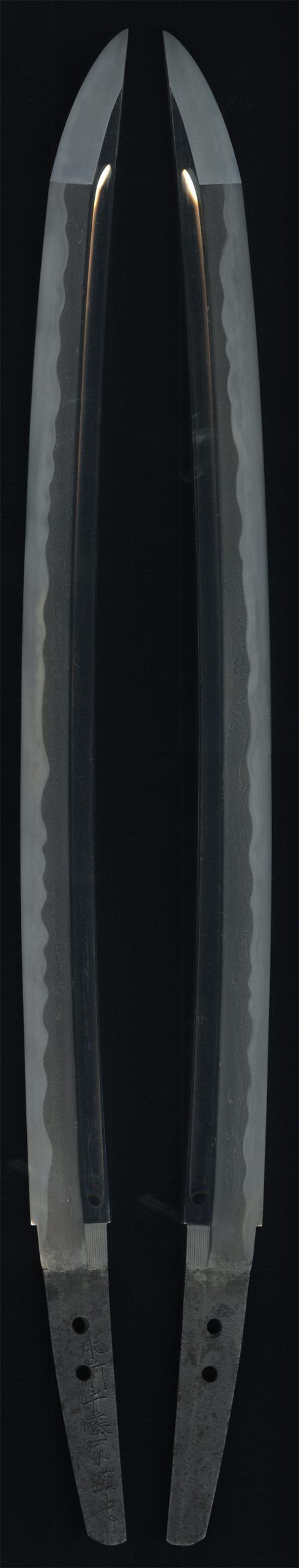 大小 保存刀剣 無銘金房 二尺二寸八分 打刀拵、白鞘付 特別保存刀剣 肥前守藤原鎮忠 一尺五寸三分 打刀拵、白鞘付 - Photo 22