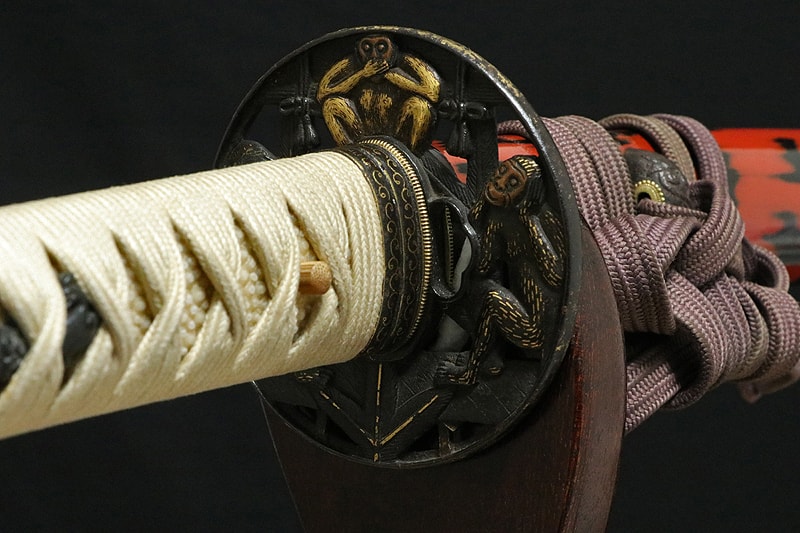 特別保存刀剣 肥前守藤原鎮正 二尺三寸一分 打刀拵入、白鞘付 - Photo 9