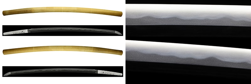 (02-1690)現代刀 肥前國住一吉作(清磨写) 二尺三寸七分 白鞘入