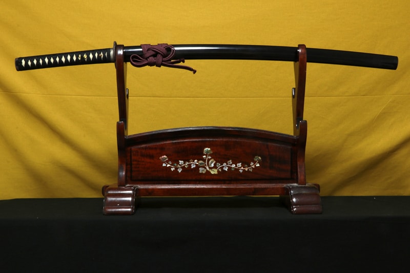 (02-1705) 現代刀 靖國刀匠 因州青谷金崎天龍子源寿光鍛之 二尺八分 打刀拵入 - Photo 6