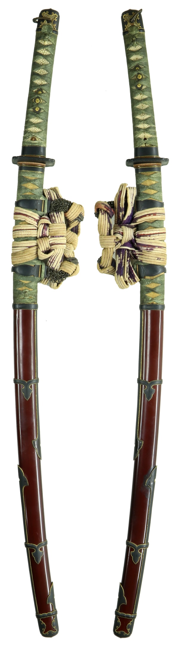 (02-1693)特別保存刀剣 古刀 無銘 実阿 二尺二寸二分 兵庫鎖太刀拵、白鞘付 - Photo 6