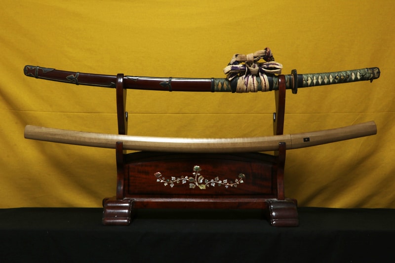 (02-1693)特別保存刀剣 古刀 無銘 実阿 二尺二寸二分 兵庫鎖太刀拵、白鞘付 - Photo 9