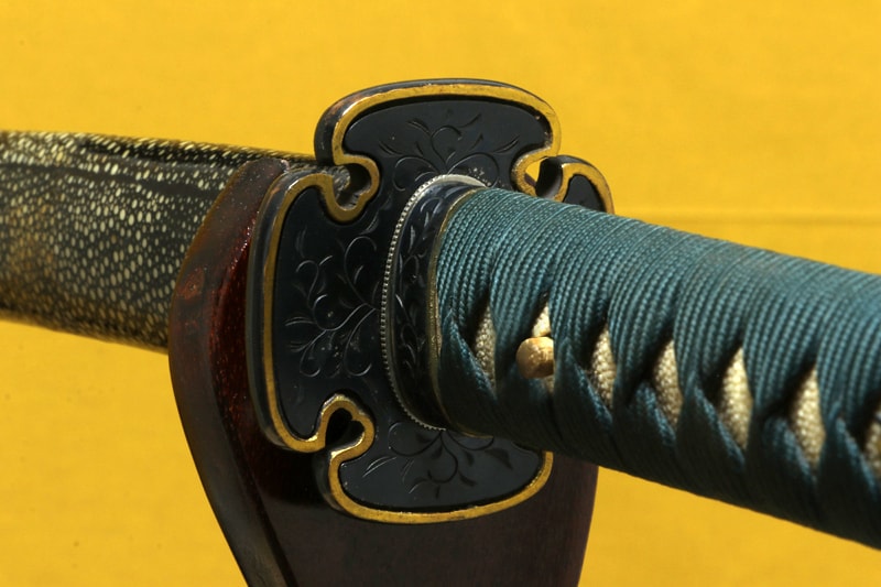 (02-1732) 昭和刀 兼守 二尺二寸一分 鮫鞘半太刀拵入 - Photo 9