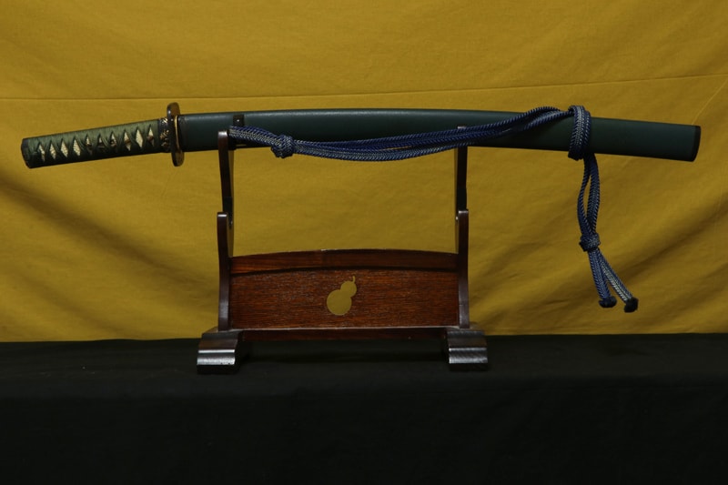 (03-1294) 現代刀 相模国剣白靖俊 一尺六寸三分 打刀拵入 - Photo 6