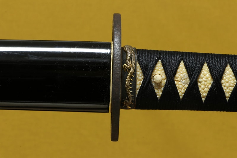 (02-1825)保存刀剣 洛陽藤原廣信於紀伊州和歌山造之 二尺二寸一分弱 打刀拵入、白鞘付 - Photo 13