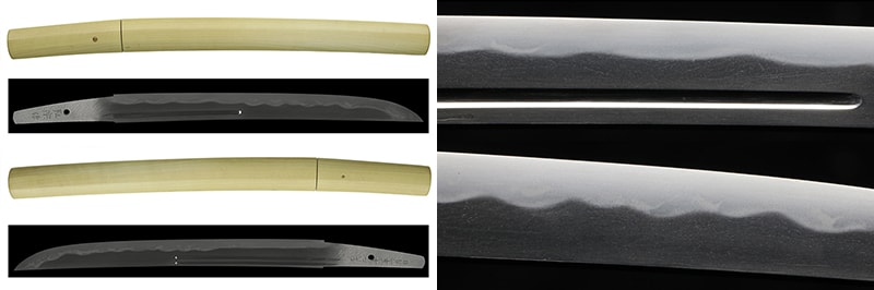 (03-1306) 現代刀 弘宗作 一尺一寸 白鞘入