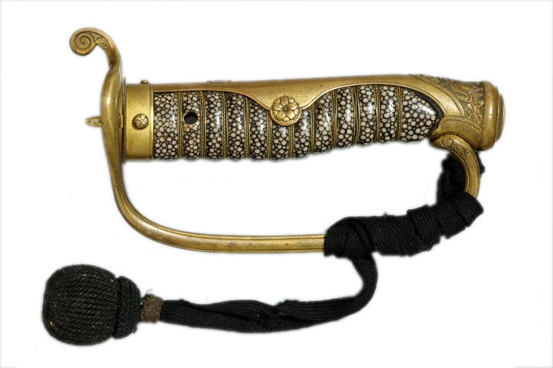 (02-1837)現代刀 明寿 二尺二寸六分 日本海軍尉官用サーベル型軍刀拵入 - Photo 21