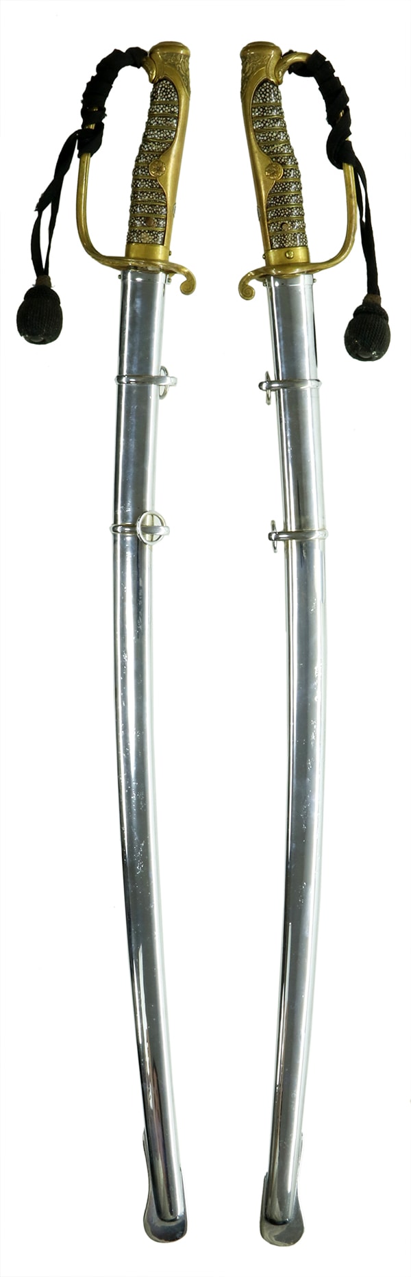 (02-1837)現代刀 明寿 二尺二寸六分 日本海軍尉官用サーベル型軍刀拵入 - Photo 5