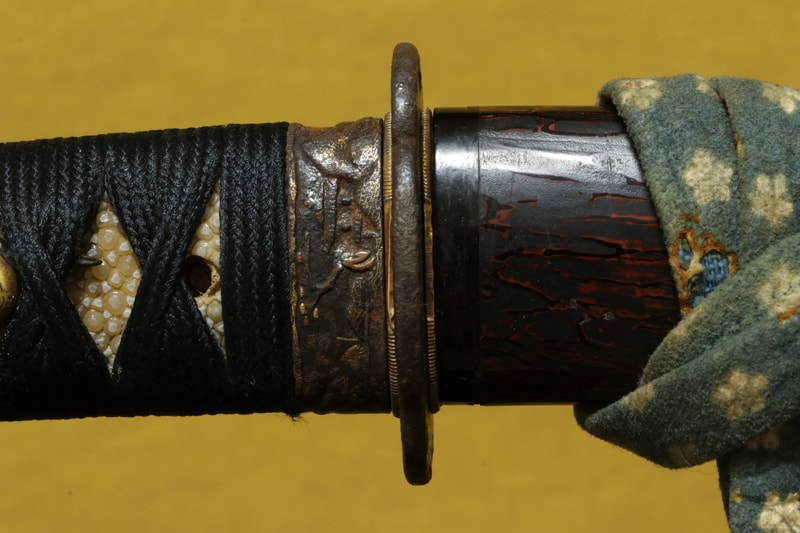 (04-1226) 新々刀 無銘 七寸五分 小刀拵(ちいさかたなこしらえ)、白鞘付 - Photo 11