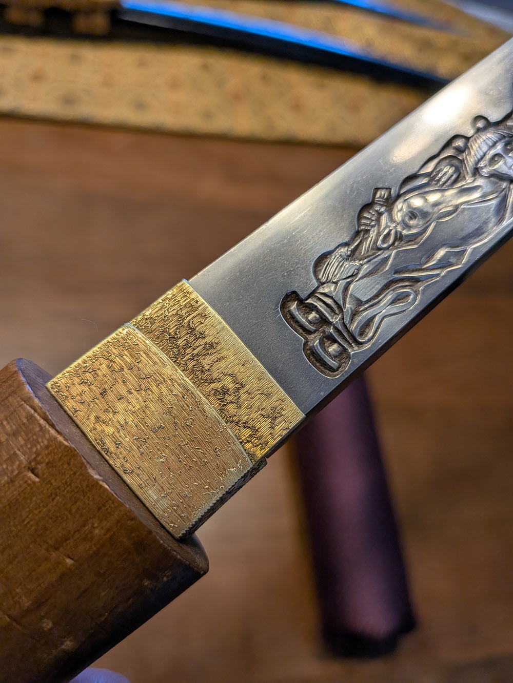 Soshu Tsunahiro tanto with rare horimono - Photo 14