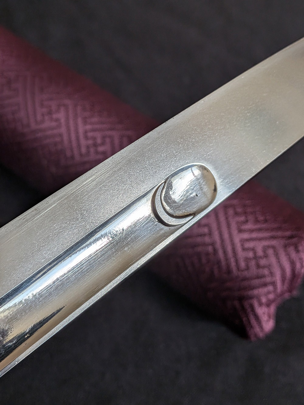Soshu Tsunahiro tanto with rare horimono - Photo 18