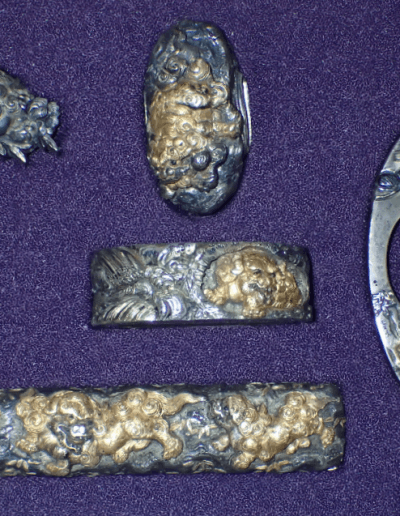 A set of Omori Terutomo FITTINGS ,Tsuba, Fuchi Kashira, Menuki WITH NTHK NPO CERTIFICATE - Photo 28
