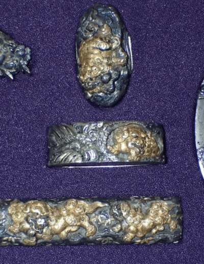 A set of Omori Terutomo FITTINGS ,Tsuba, Fuchi Kashira, Menuki WITH NTHK NPO CERTIFICATE - Photo 26