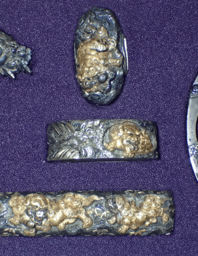 A set of Omori Terutomo FITTINGS ,Tsuba, Fuchi Kashira, Menuki WITH NTHK NPO CERTIFICATE - Photo 25