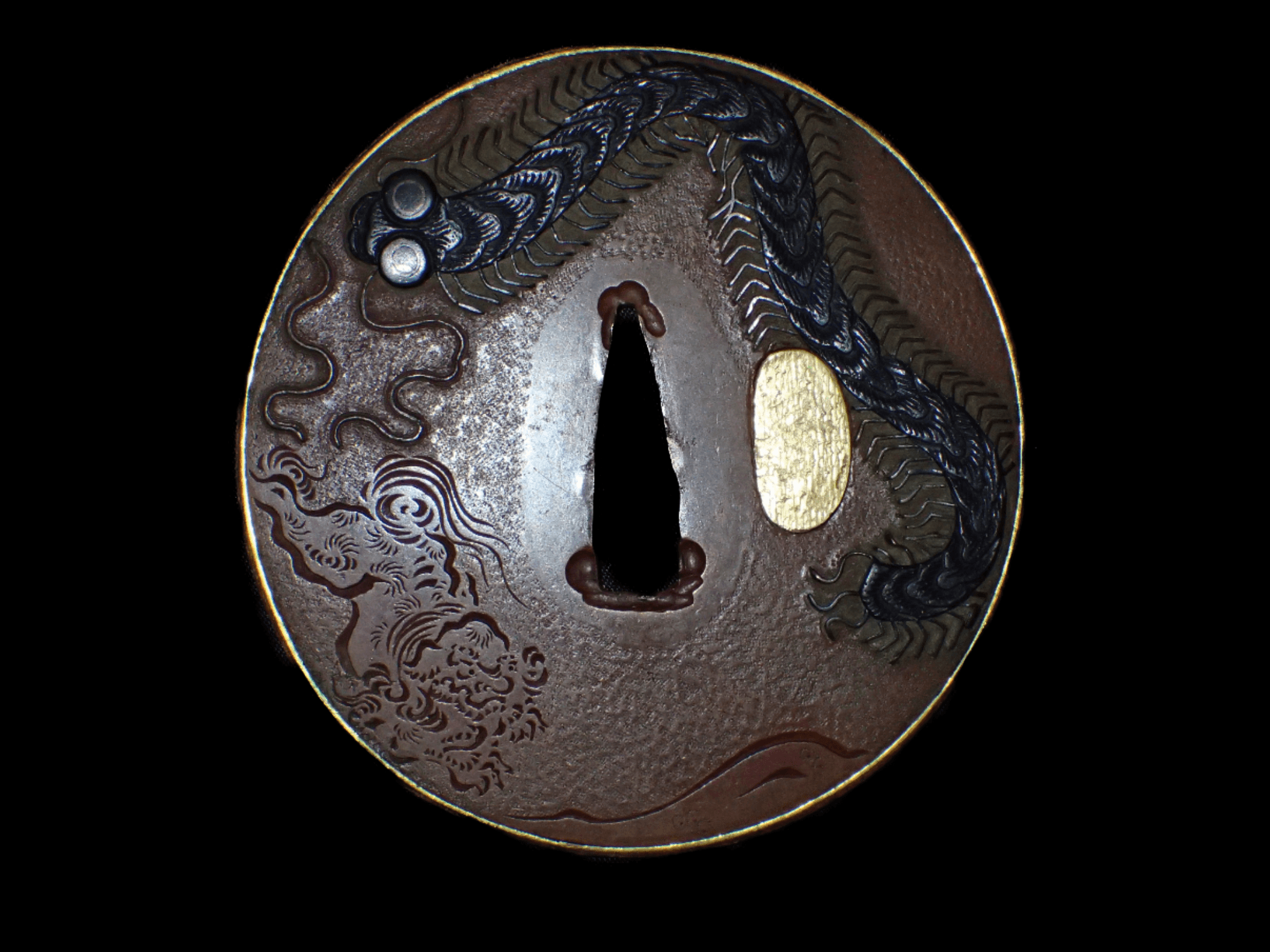 Centipede tsuba signed Sochi nbthk certificate