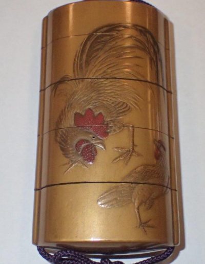Rooster & Chrysanthenum Inro - Photo 22