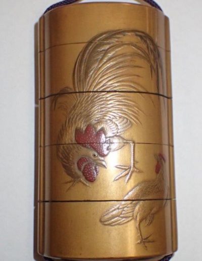 Rooster & Chrysanthenum Inro - Photo 24