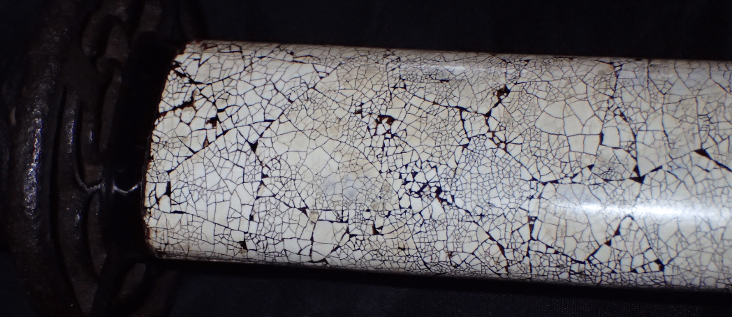 wakizashi koshirae rare crushed shell saya - Photo 11