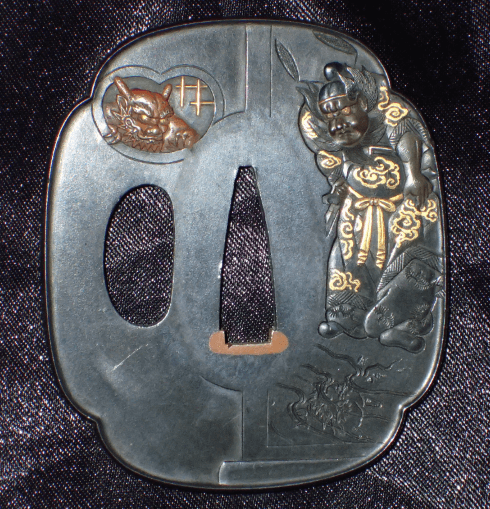 Sasayama Tokuoki Shoki Tsuba with NTHK Certificate and NBTHK Tokubetsu Hozon Certificate - Photo 9