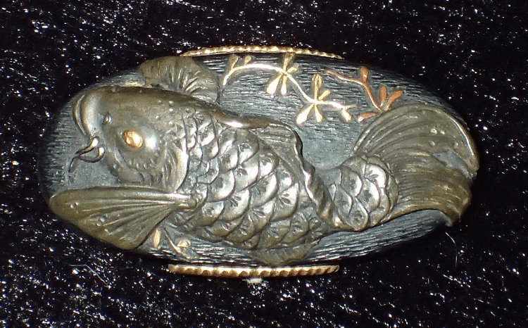 Sekibun Urakusai Carp Fuchi Kashira - Photo 8