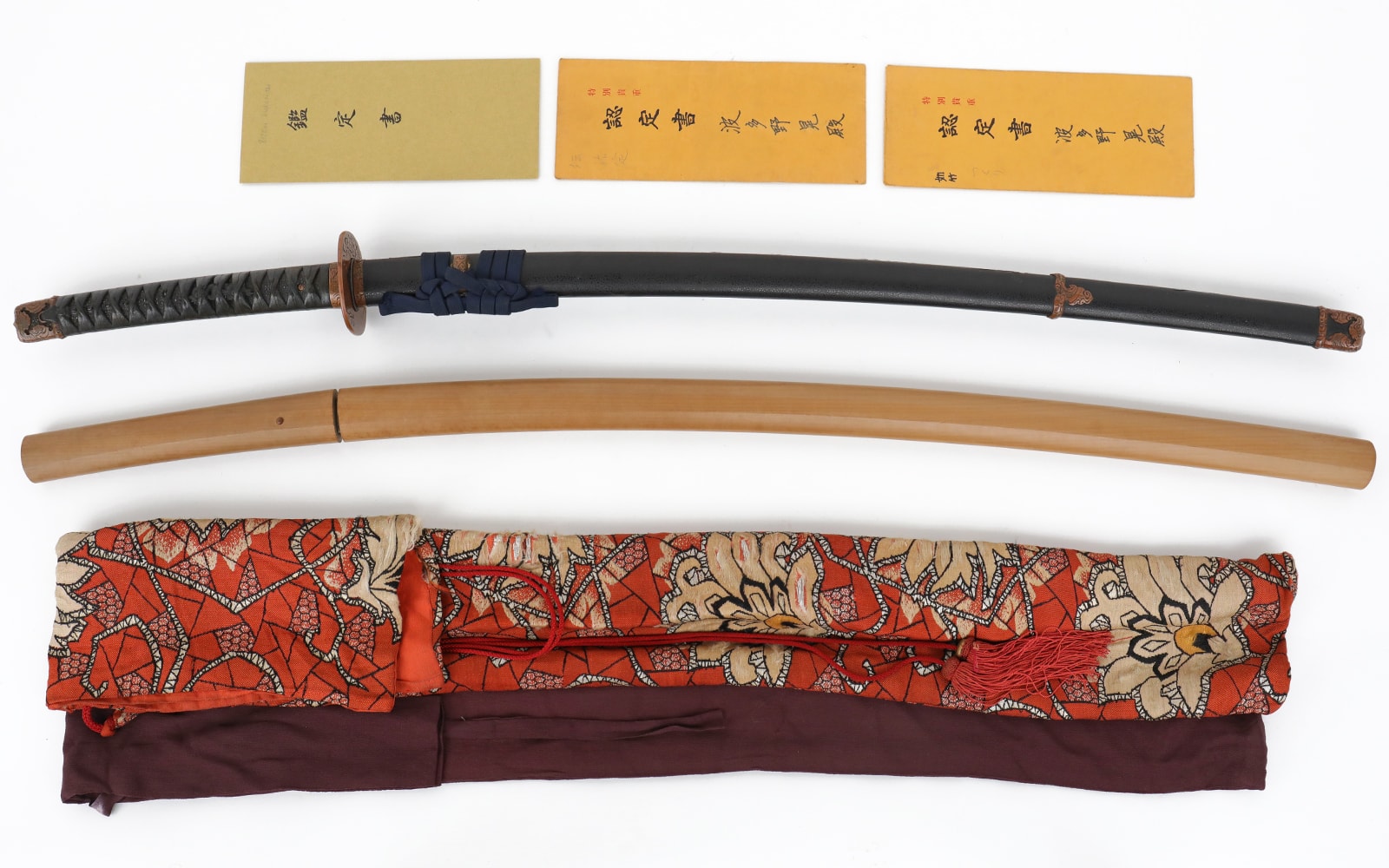 Long Nanbokucho Katana in matching copper Dragon Handachi Koshirae - Photo 2