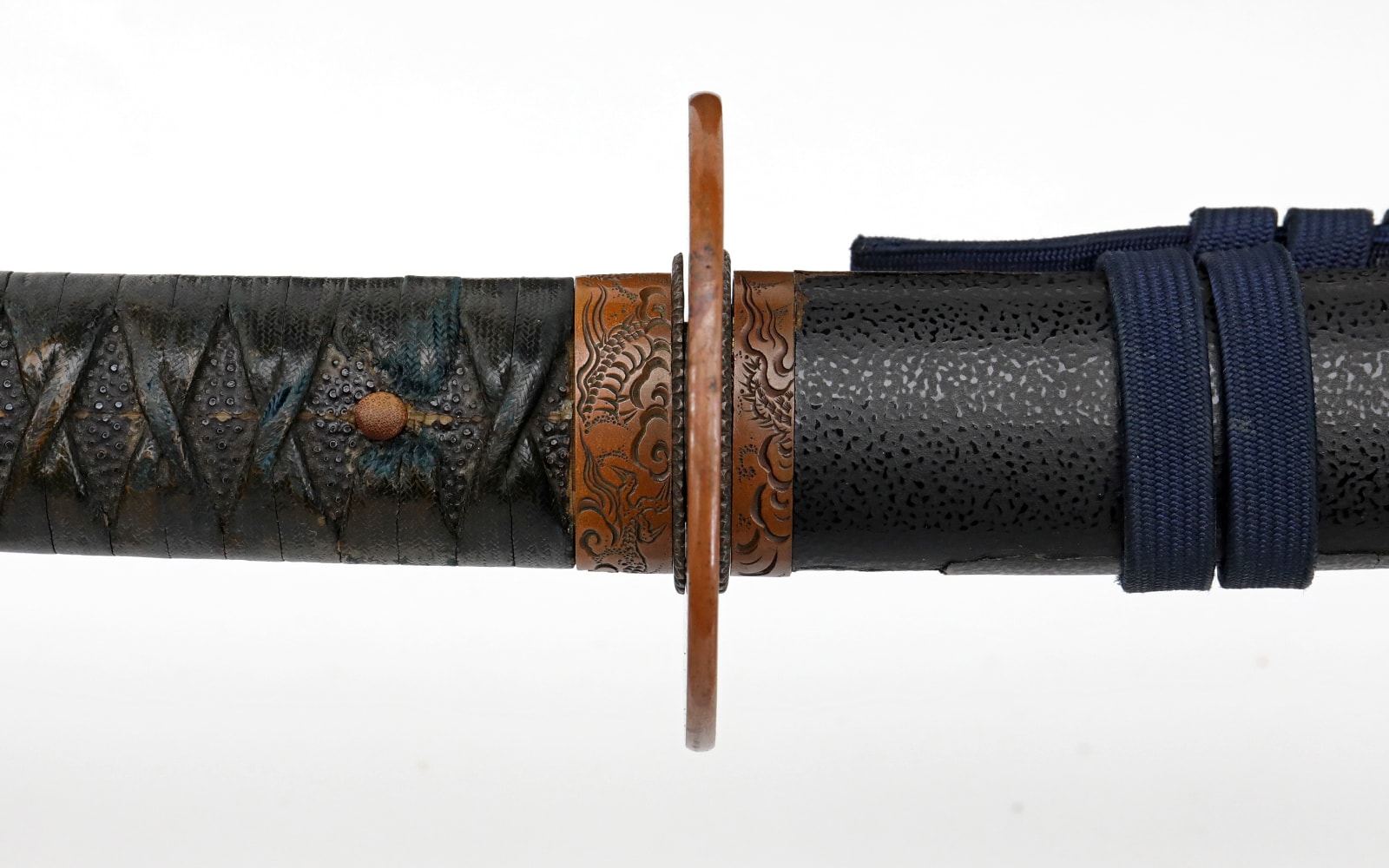 Long Nanbokucho Katana in matching copper Dragon Handachi Koshirae - Photo 11