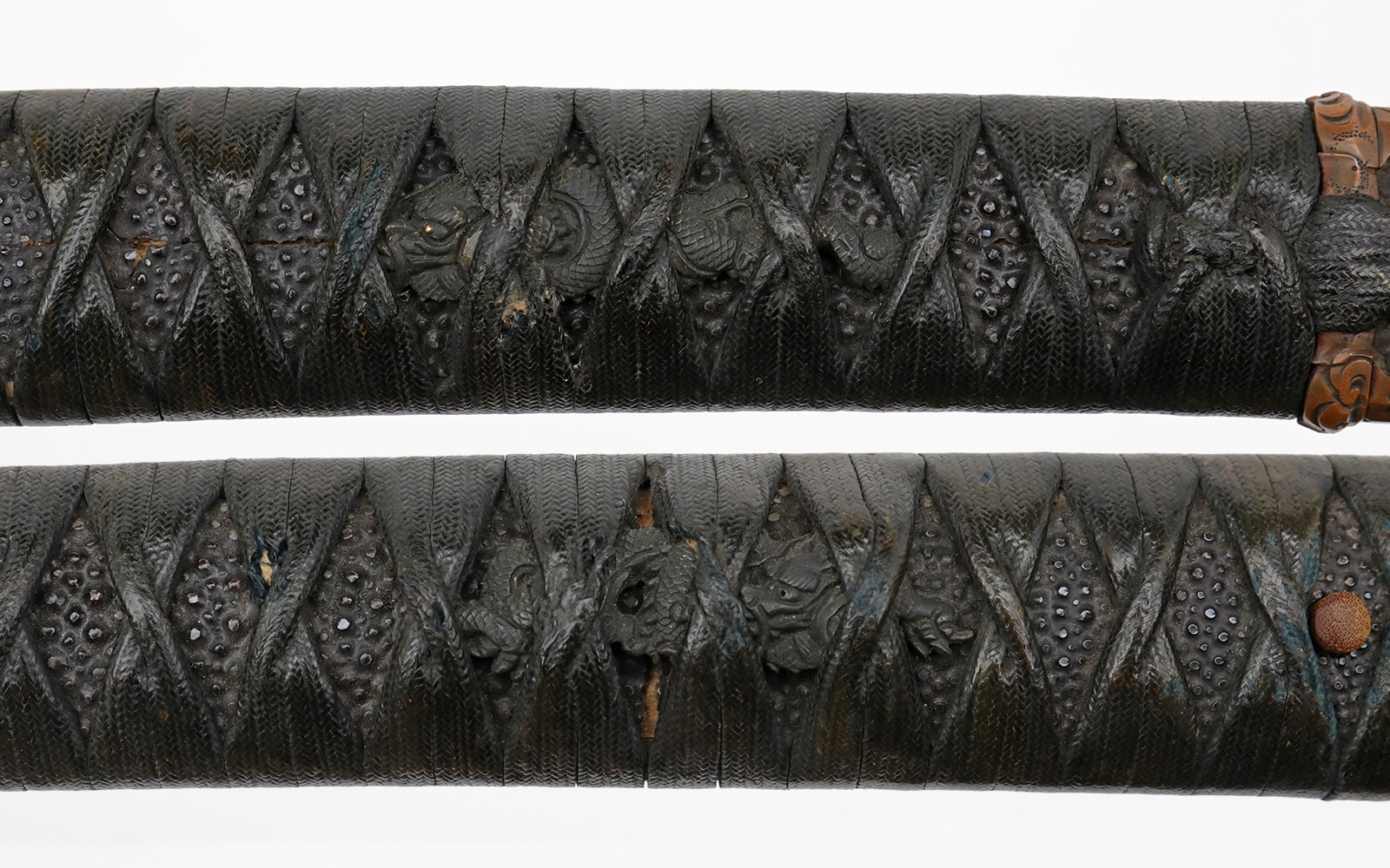 Long Nanbokucho Katana in matching copper Dragon Handachi Koshirae - Photo 21