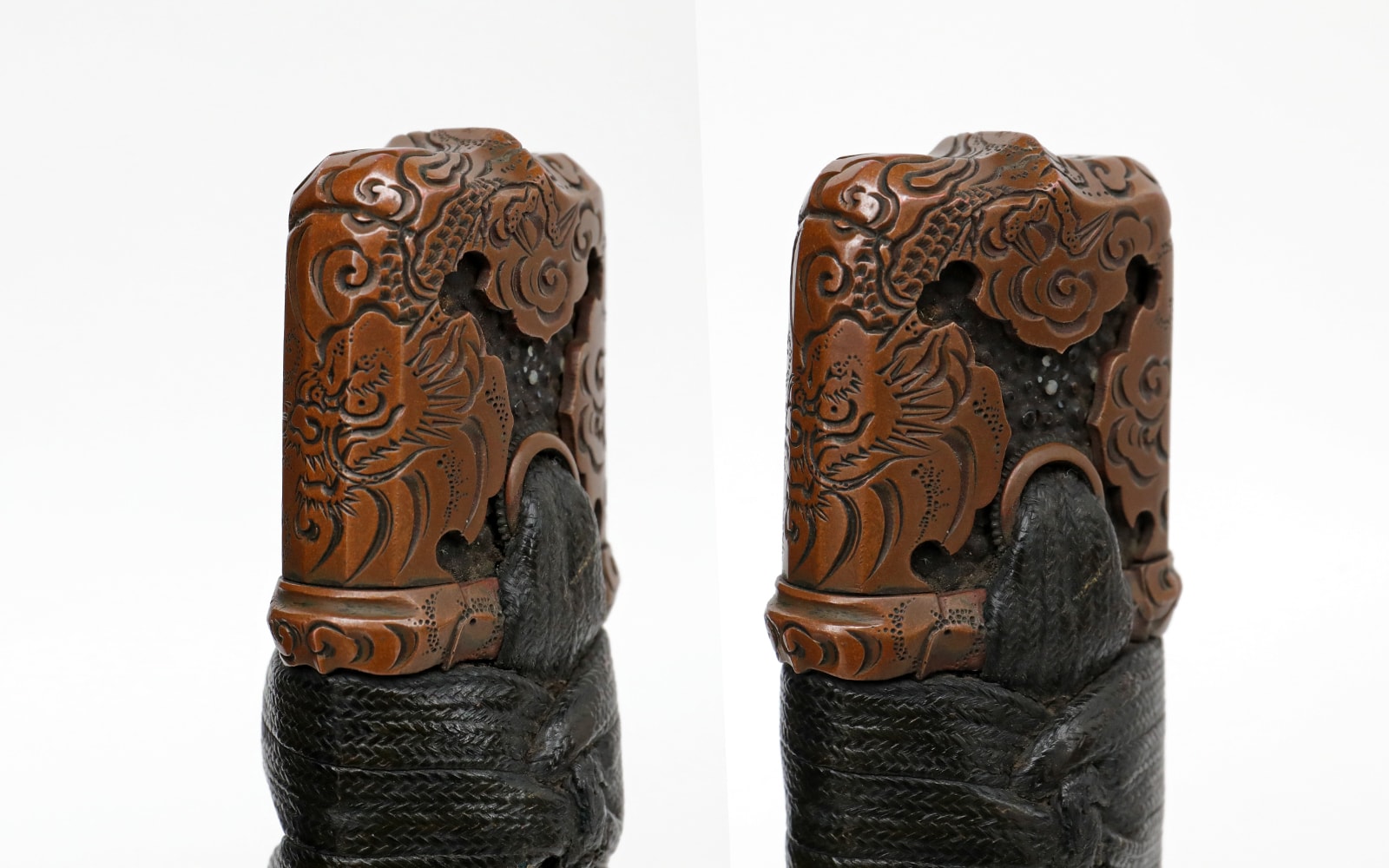 Long Nanbokucho Katana in matching copper Dragon Handachi Koshirae - Photo 25