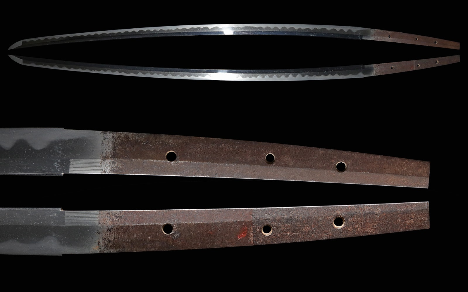 Long Nanbokucho Katana in matching copper Dragon Handachi Koshirae - Photo 40