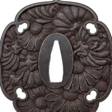 Shakudo Ko-Kinko Tsuba with Tokubetsu Certificate - Nihonto Art - Photo 12