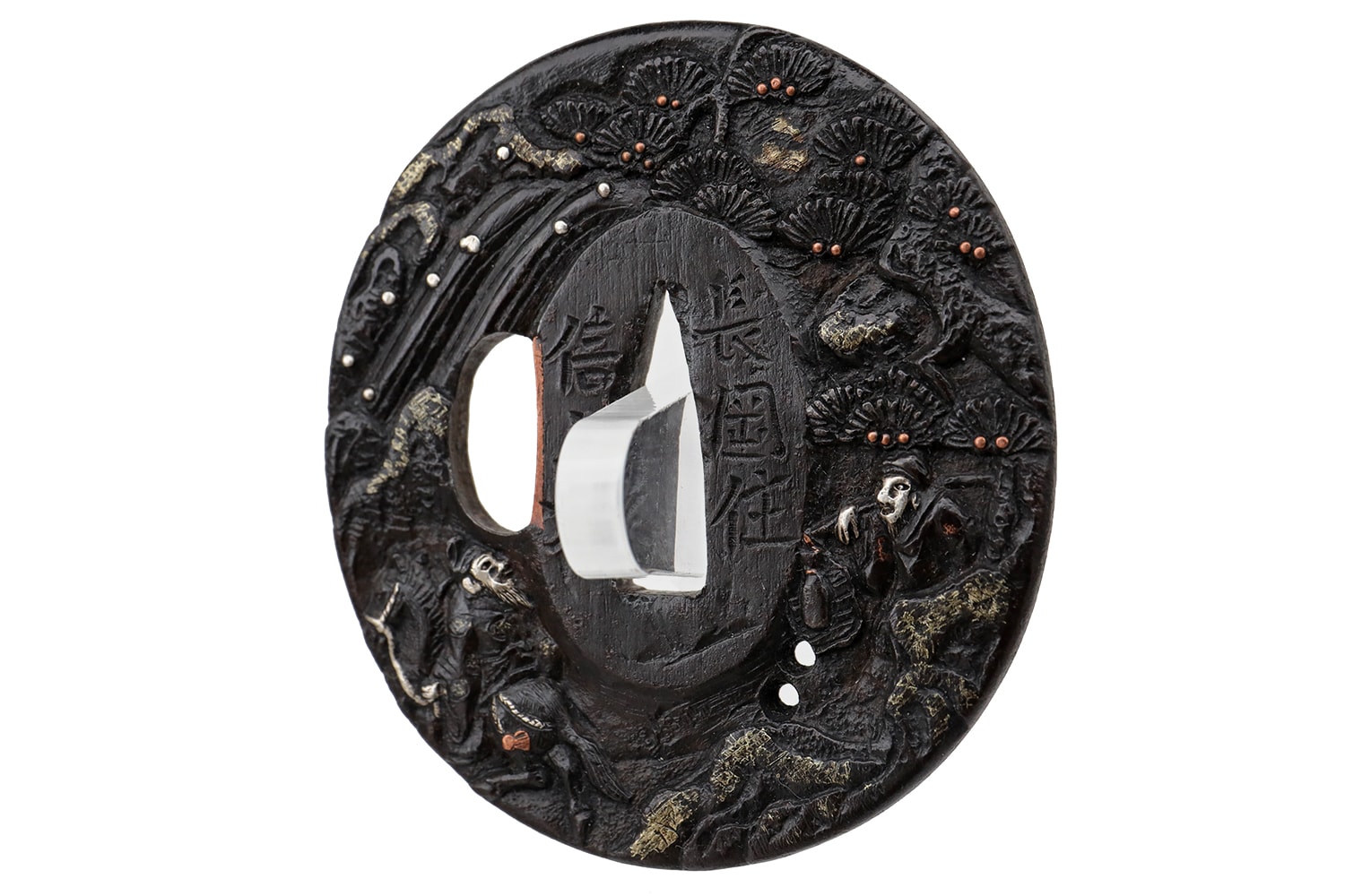 Signed and dated tsuba by Nagaoka Ju Nobusada - Nihonto Art - Photo 5