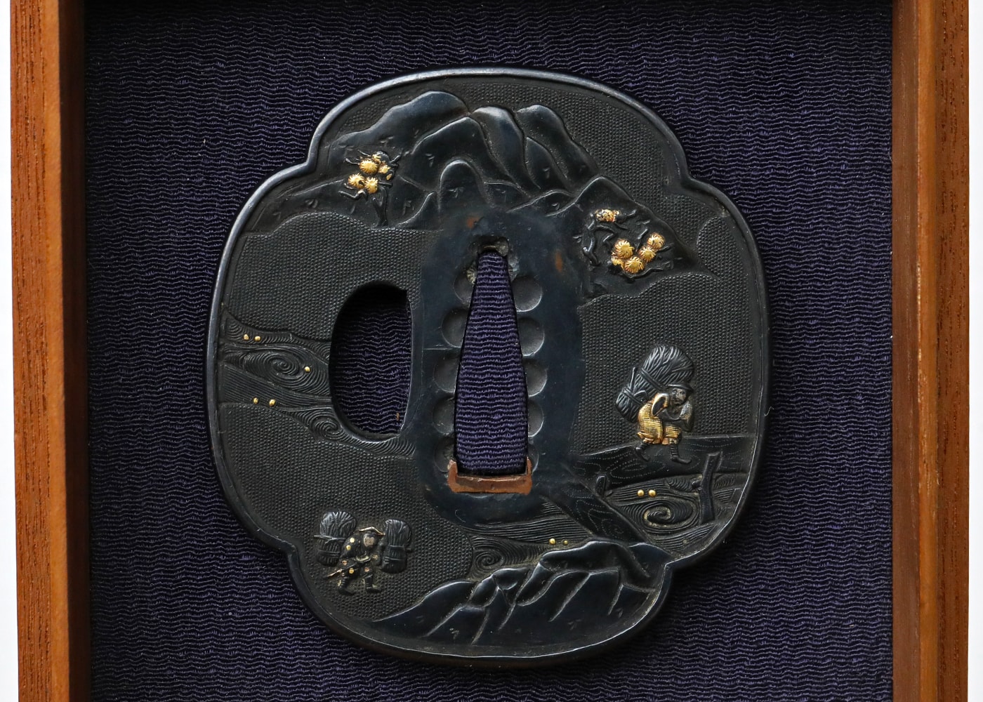 Shakudo Ko-Kinko Tsuba with Tokubetsu Certificate - Nihonto Art - Photo 4