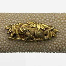 Outstanding Solid Silver mounted Tanto in Swallow theme - Photo 24