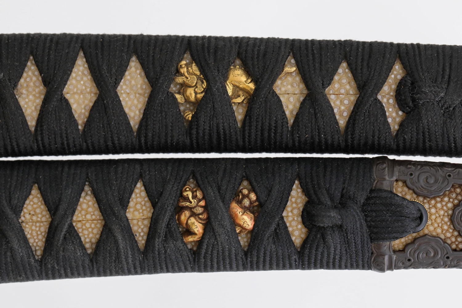 A lovely Shibuichi Dragon and shishi dog Daisho with koto katana and Wakizashi - Photo 28