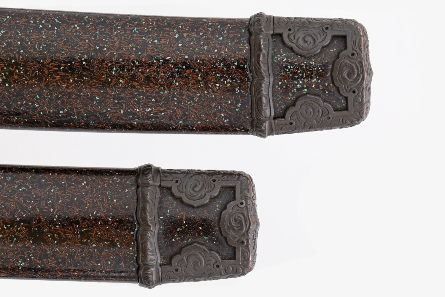 A lovely Shibuichi Dragon and shishi dog Daisho with koto katana and Wakizashi - Photo 22