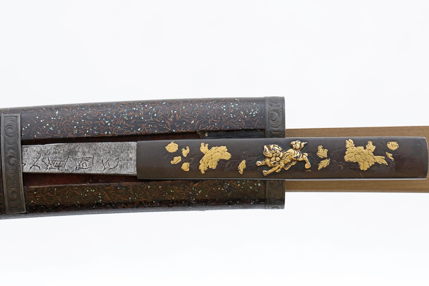 A lovely Shibuichi Dragon and shishi dog Daisho with koto katana and Wakizashi - Photo 34