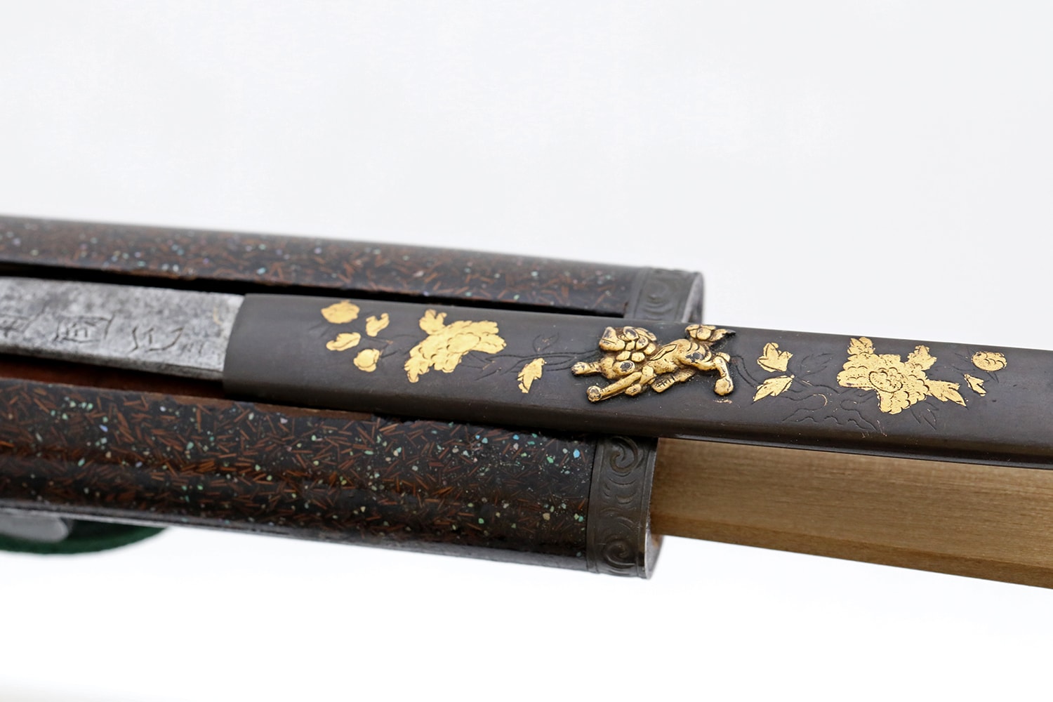 A lovely Shibuichi Dragon and shishi dog Daisho with koto katana and Wakizashi - Photo 33