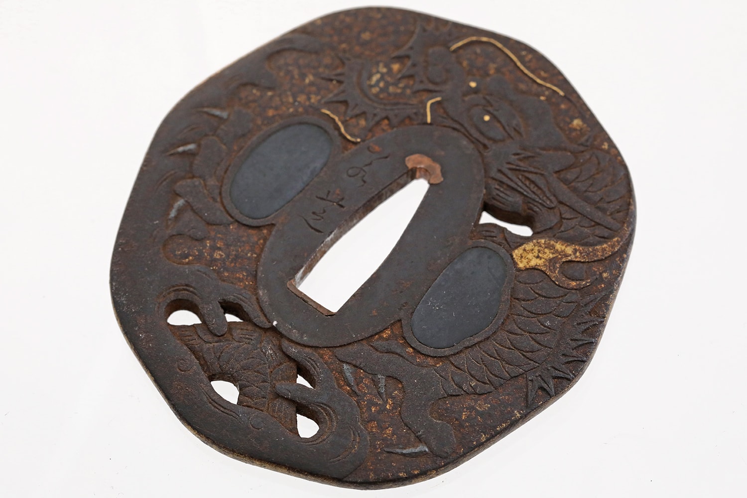 Katana Hizen Masahiro with 2 body Gold Inlay test cut - Photo 18