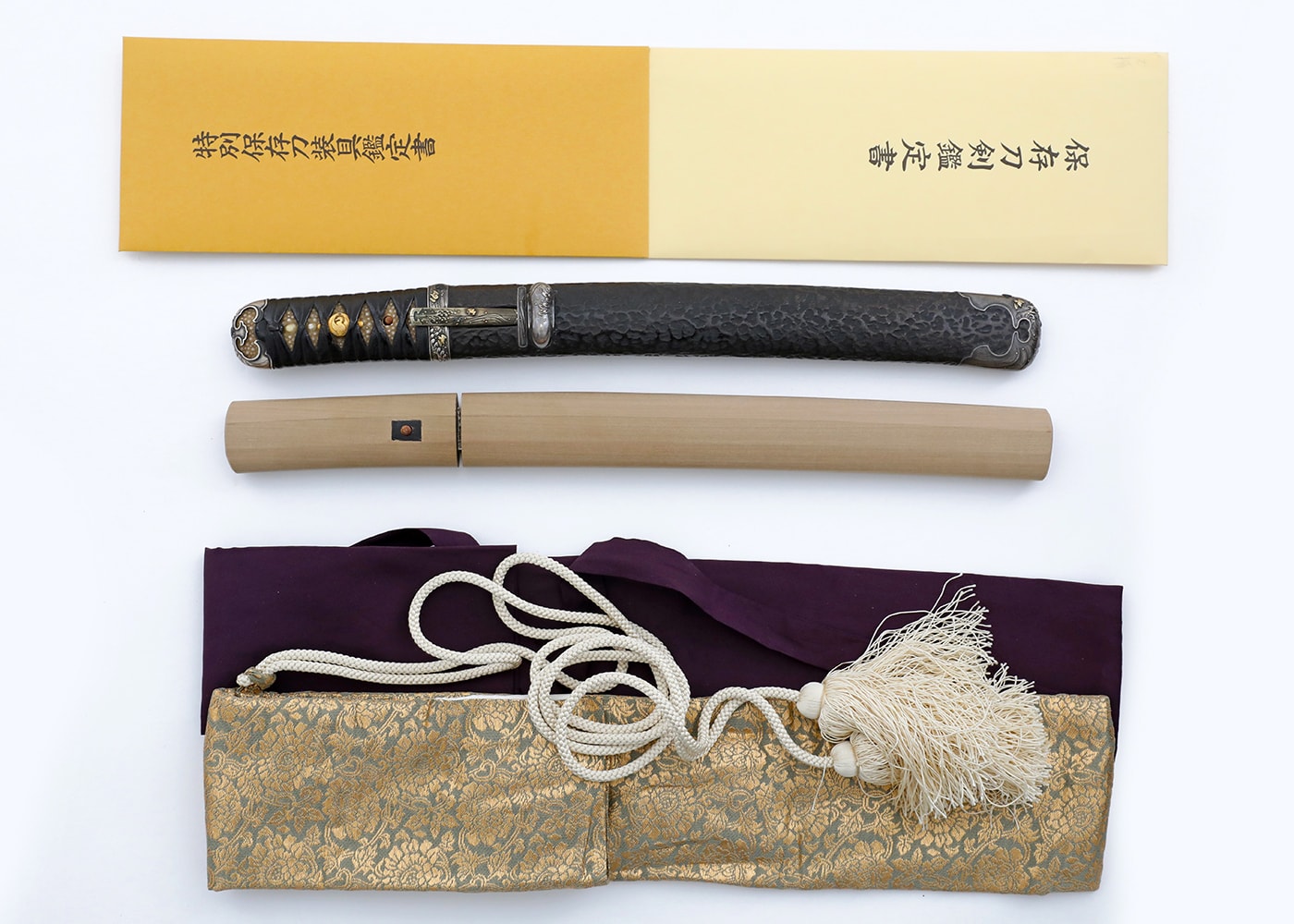 Outstanding Solid Silver mounted Tanto in Swallow theme - Photo 4