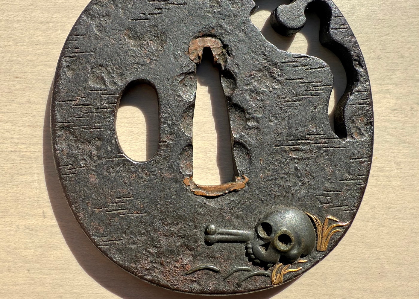 Edo period Nozarashi Tsuba of exceptional Quality - Nihonto Art - Photo 4