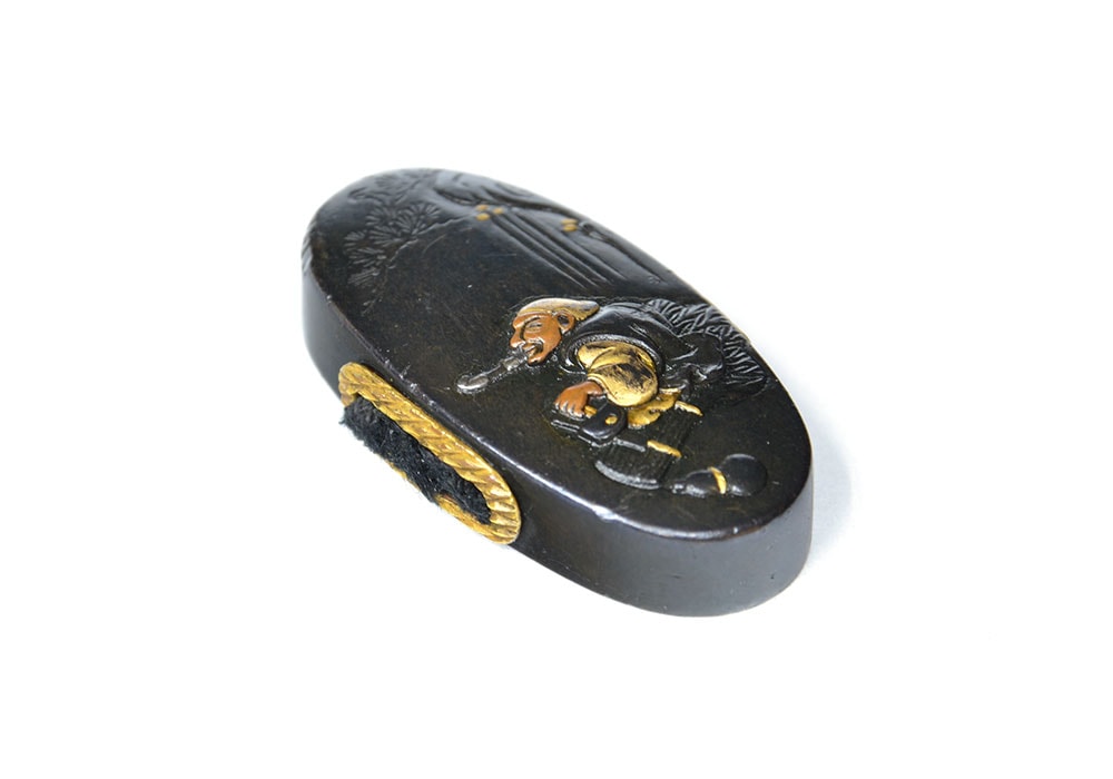 桃太郎図縁頭 無銘(Mumei) 14-059 - Photo 21