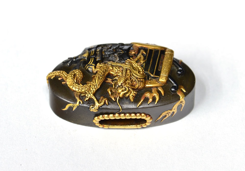 五丈原図縁頭 鳳鳴堂斎藤正興(花押)Houmeidou Saitou Masaoki(Kaou) 14-068 - Photo 21