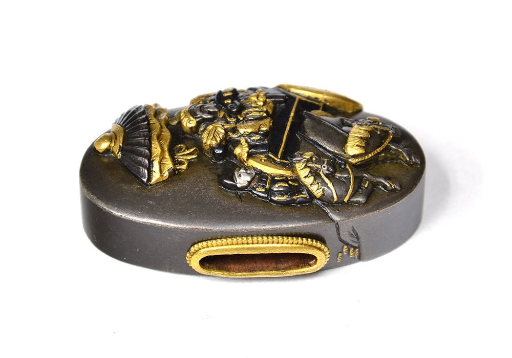 五丈原図縁頭 鳳鳴堂斎藤正興(花押)Houmeidou Saitou Masaoki(Kaou) 14-069 - Photo 22