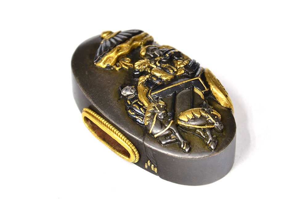 五丈原図縁頭 鳳鳴堂斎藤正興(花押)Houmeidou Saitou Masaoki(Kaou) 14-069 - Photo 23