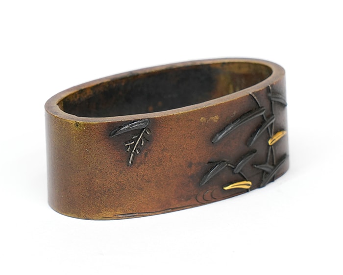 葦に翡翠図大小縁頭 無銘Mumei 14-133 - Photo 22