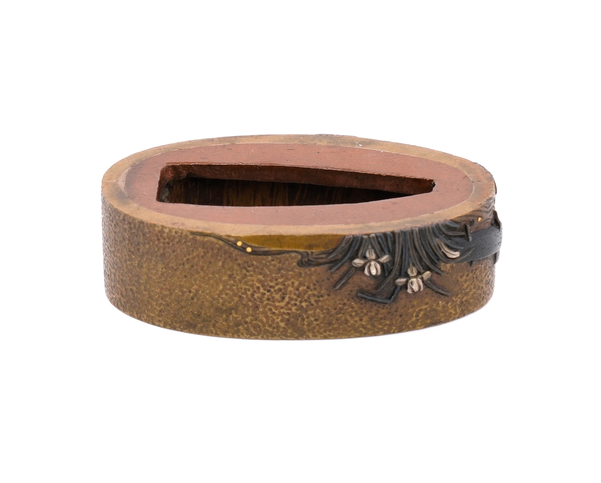 川辺に燕図縁頭 無銘Mumei 14-233 - Photo 24