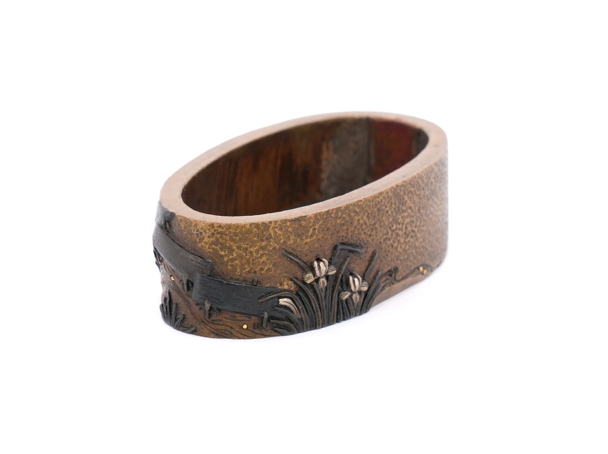 川辺に燕図縁頭 無銘Mumei 14-233 - Photo 28