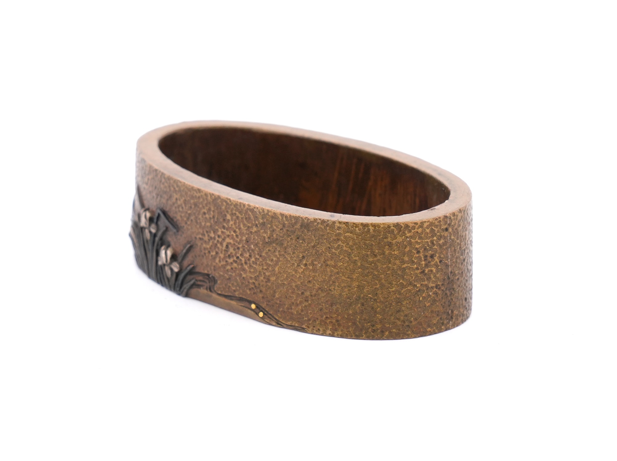 川辺に燕図縁頭 無銘Mumei 14-233 - Photo 30