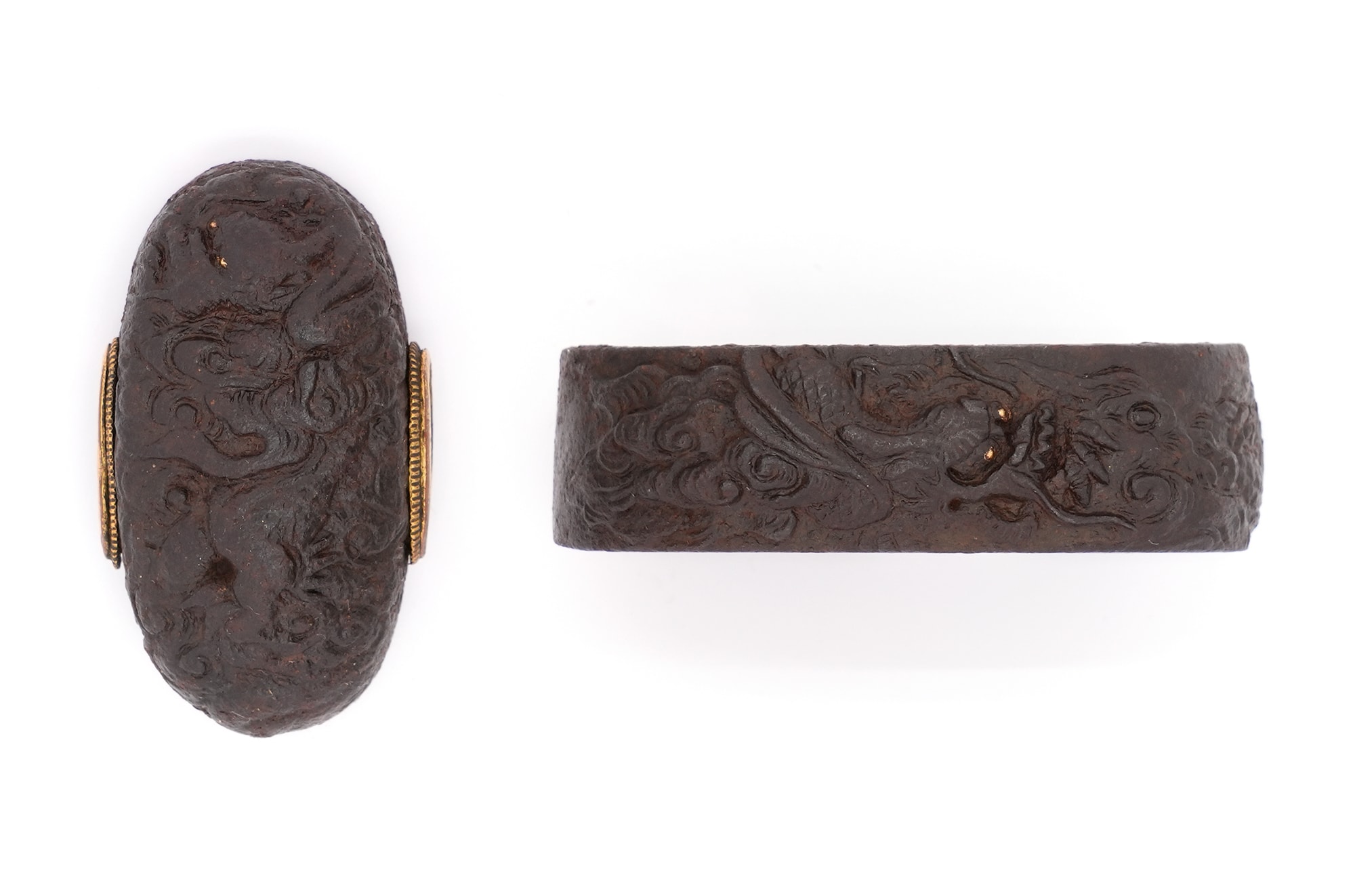 雲龍図縁頭 無銘 - Mumei - 14-237 - Photo 2