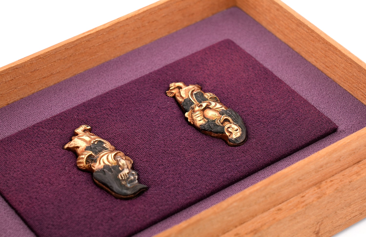 二仙人図目貫 無銘(京金工) -Mumei(Kyokinko)- 13-256 - Photo 22